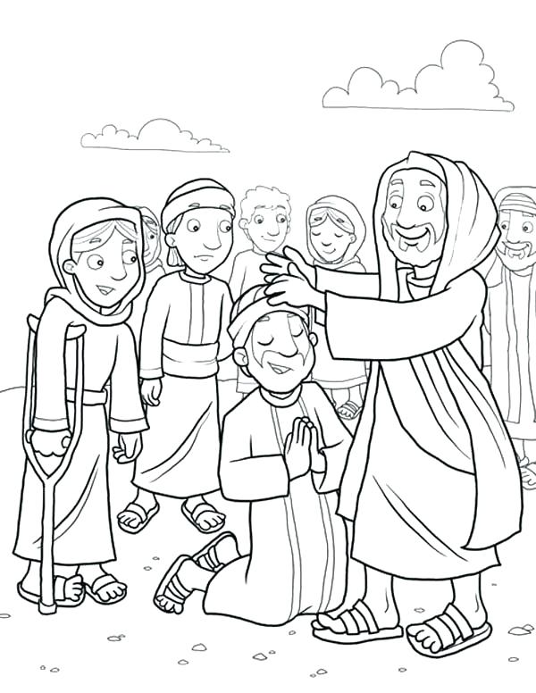 600x776 Jesus Heals The Blind Man Coloring Page Story Healing The Blind