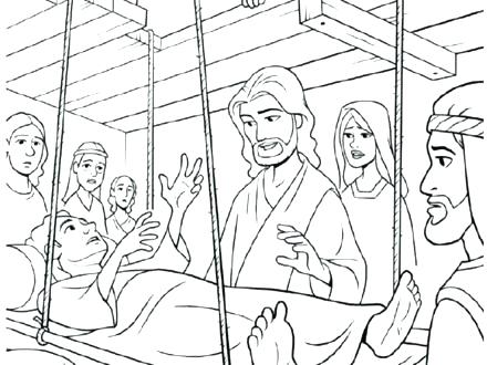 440x330 Jesus Heals The Lame Man Coloring Page Heals The Lame Man Coloring