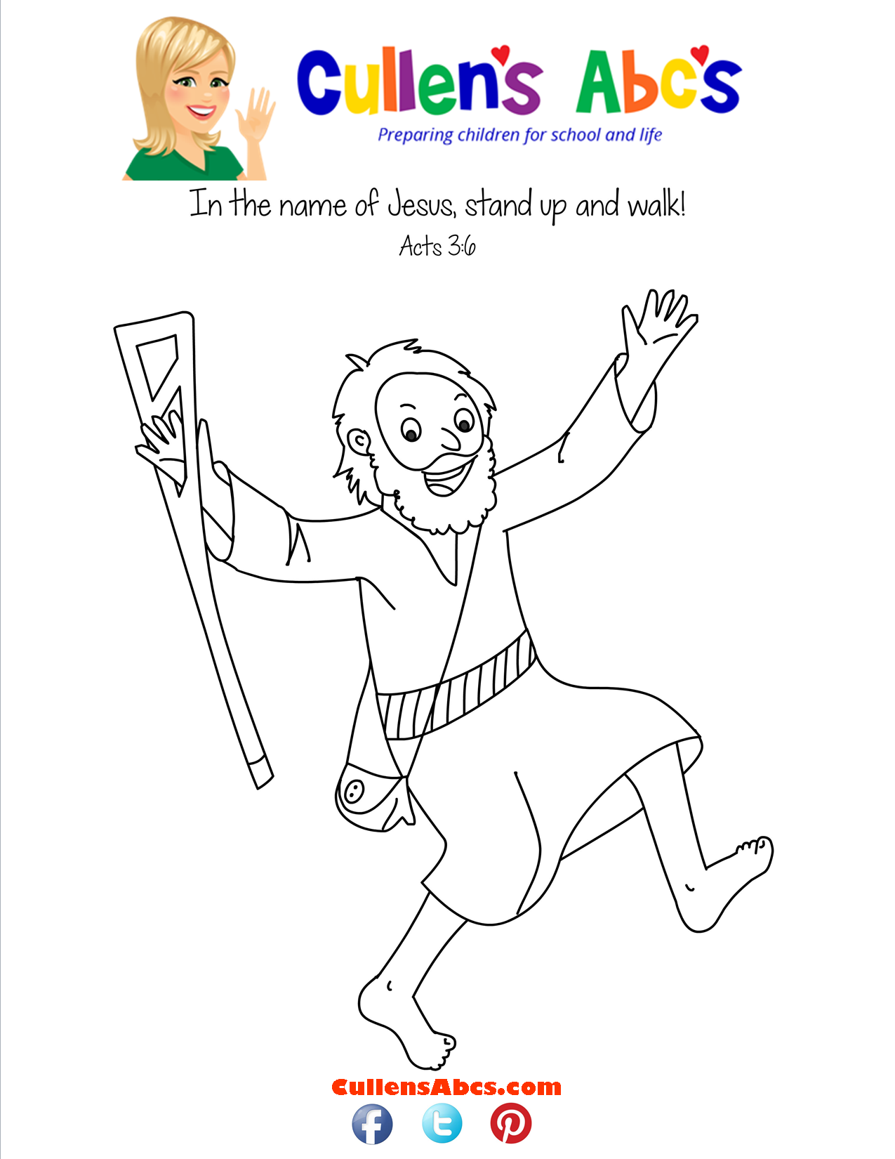 1275x1650 Refundable Peter Heals The Lame Man Coloring Page Best Of Bible