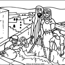 268x268 Coloring Page For Jesus Heals Paralyzed Man Archives