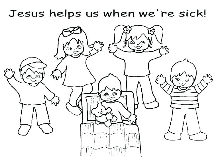 765x587 Healing Coloring Pages Heals Blind Man Coloring Page Heals