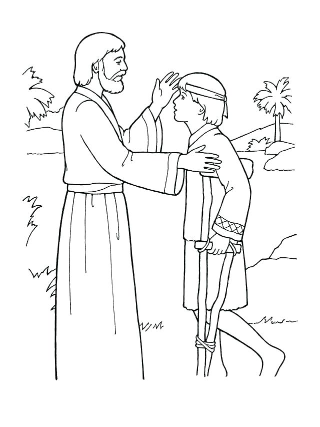 640x853 Jesus Heals Blind Man Coloring Page Heals The Sick Coloring Page