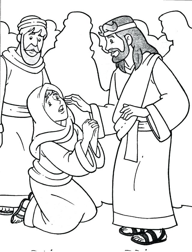 640x840 Jesus Heals Coloring Page Heals The Sick Coloring Pages Coloring