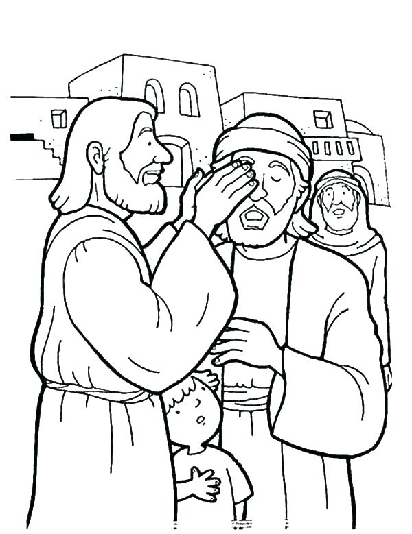 600x779 Healing Coloring Pages Healing The Sick Coloring Page Jesus