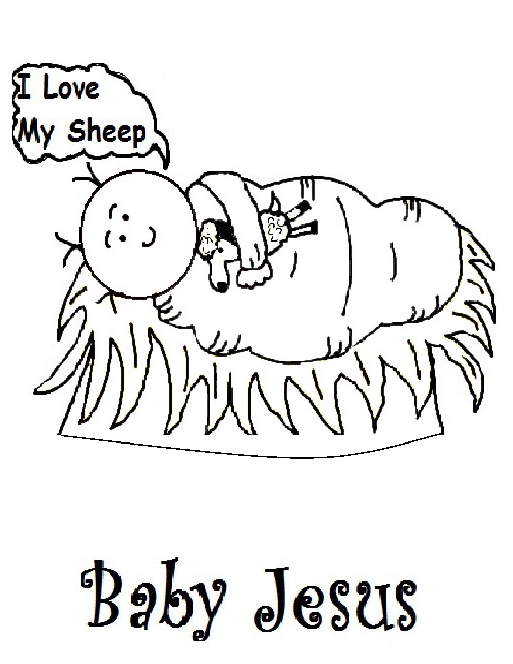 1019x1319 Baby Jesus In A Manger Coloring Page Free Printable Pages