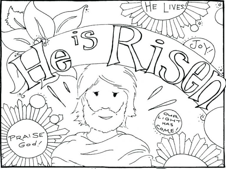 768x573 Free Coloring Pages Easter Jesus Fresh Copy Is Alive Page Of Has