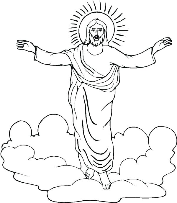 600x688 Jesus Resurrection Coloring Pages Awesome Resurrection Picture