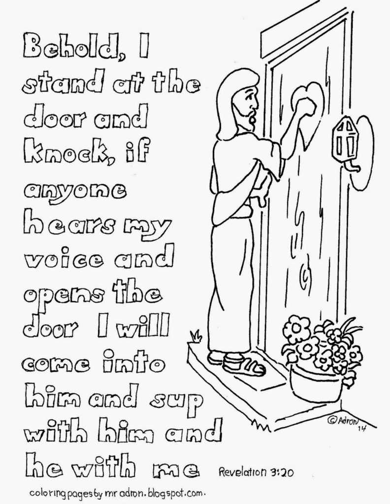 792x1024 Coloring Pages For Kids By Mr. Adron I Stand At The Door
