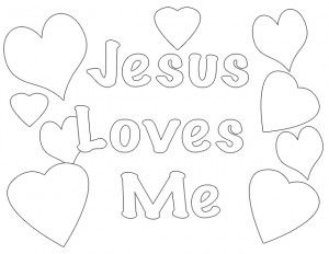 300x232 Jesus Loves Me Coloring Page Classroom Activities