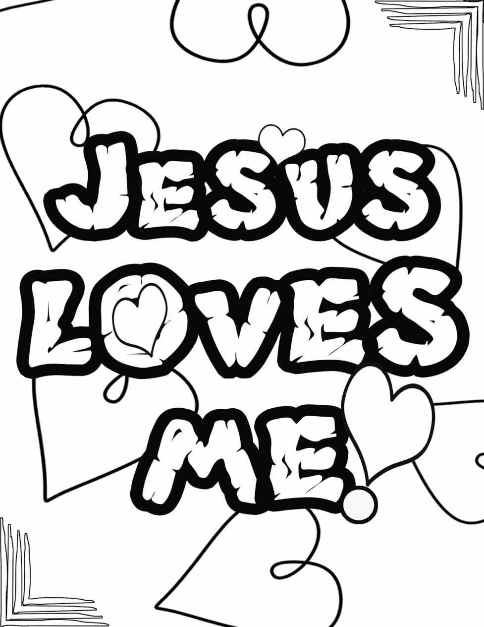 977x1264 Jesus Loves Me Coloring Page Color Pages Pictures For Kids