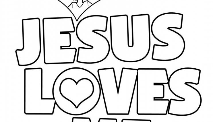 742x425 Wonderful Design Ideas Jesus Loves Me Coloring Page Abc Pages