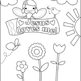 268x268 Coloring Pages. Jesus Loves Me Coloring Pages Printables