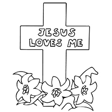 230x230 Cross Coloring Pages For Preschoolers Fresh The Jesus Loves Me