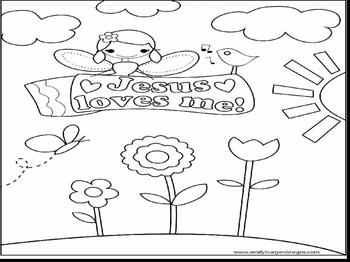 1126x844 God Loves Me Coloring Page