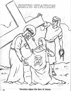 236x301 Coloring Page For The Fourth Station Of The Cross Jesus Meets His
