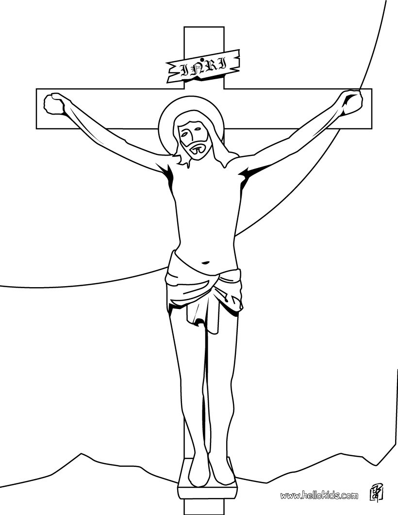 820x1060 Jesus On The Cross Coloring Pages