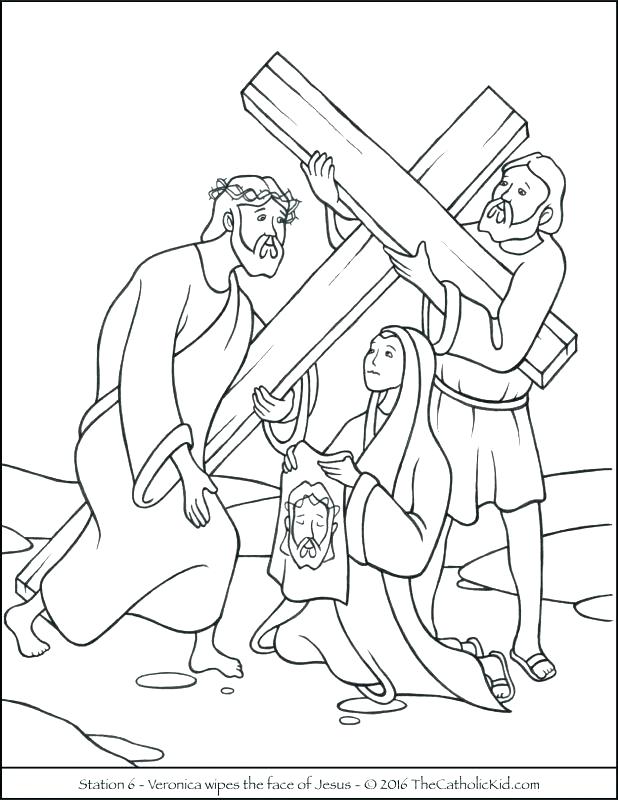 618x800 Stations Of Cross Coloring Pages Twelfth Station Dies On