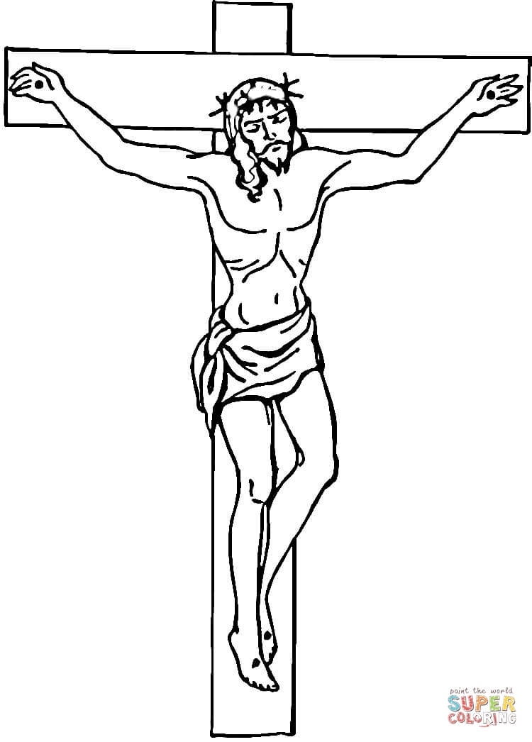 750x1046 Jesus On The Cross Coloring Pages Jesus On The Cross Coloring Page
