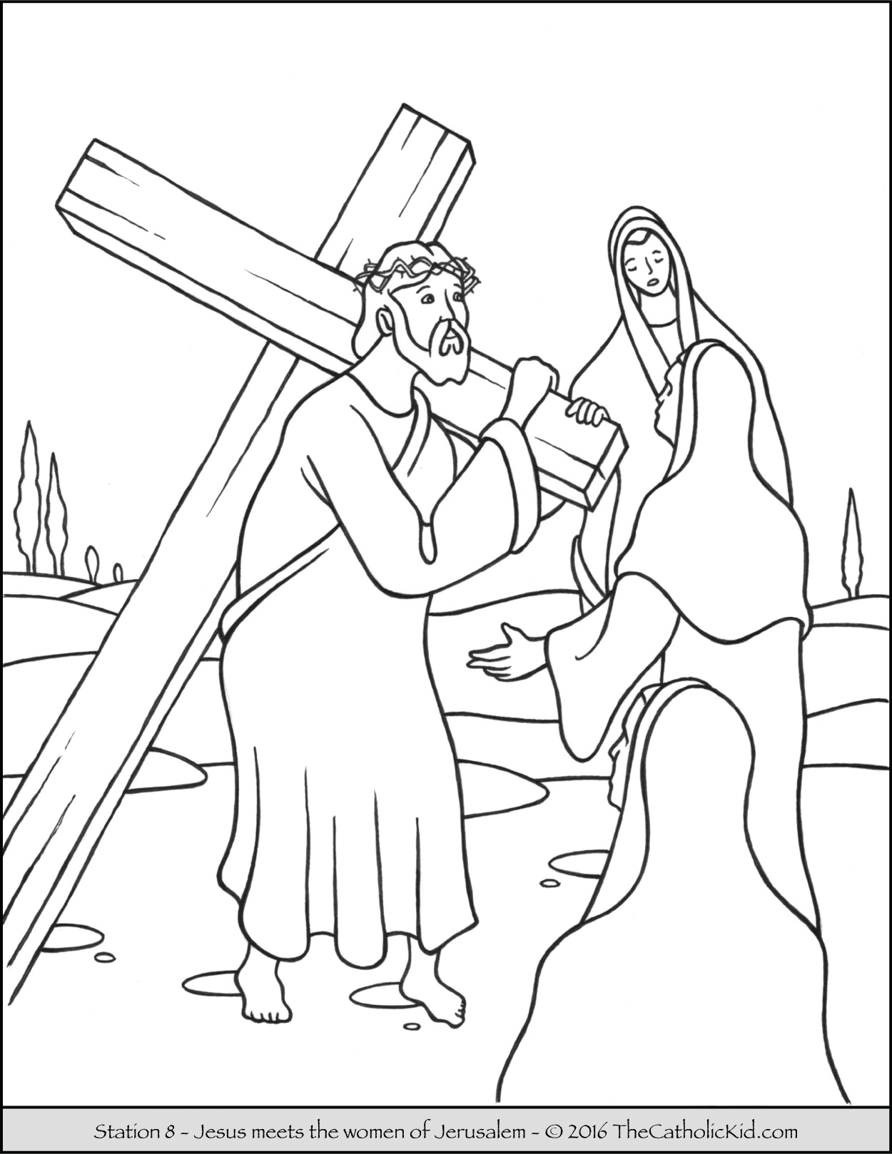 1250x1618 New Stations Of The Cross Coloring Pages The Catholic Kid