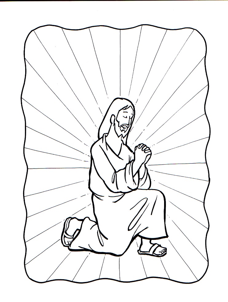 742x982 Jesus Praying Coloring Page Jesus Praying In The Garden In New