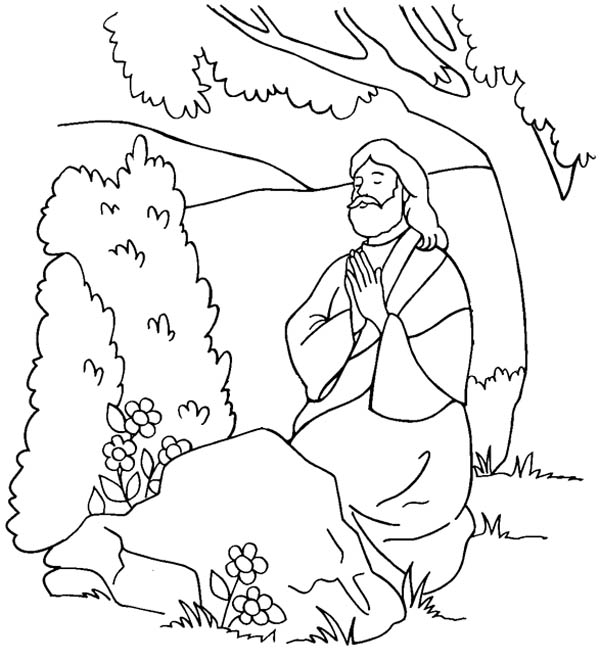 600x662 Jesus Praying For Us Because Jesus Love Me Colorig Page Color Luna