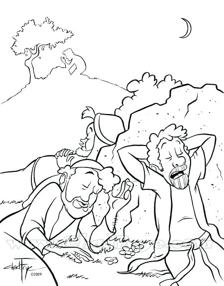 450x574 Coloring Pages Of Jesus Praying In The Garden Professional