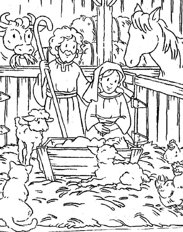 600x757 Free Printable Coloring Pages Jesus Birth Christmas Dikma Info
