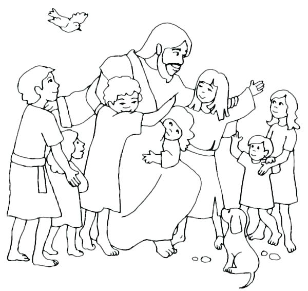 600x566 Jesus Coloring Pages For Kids Printable Color Page Perfect