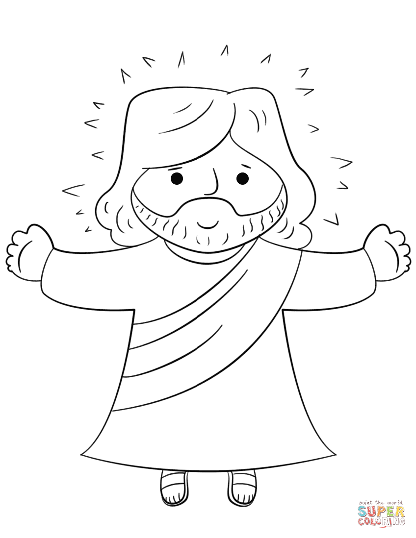 848x1098 Cartoon Jesus Coloring Page Free Printable Coloring Pages Jesus