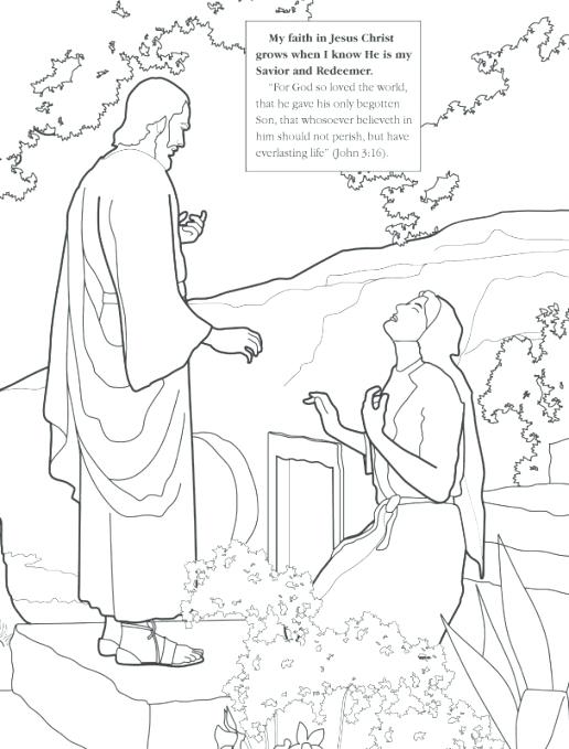 516x679 Jesus Resurrection Coloring Pages Prayed The Garden