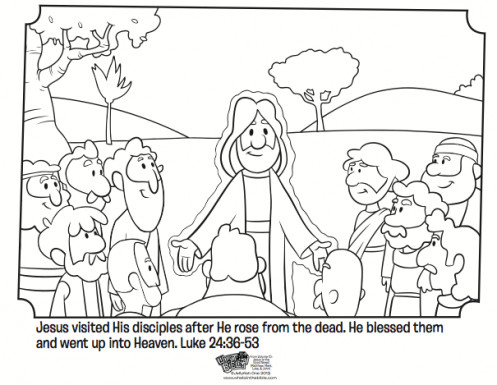 497x385 Jesus Resurrection Coloring Pages Unique Jesus Appears To His