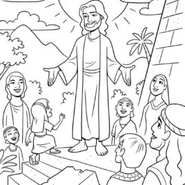 268x268 Coloring Page Of Jesus Teaching Archives