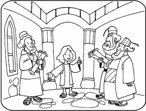 285x218 Jesus In Temple Coloring Page Images Jesus Teaching In