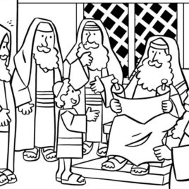 268x268 Jesus Teaching In The Synagogue Coloring Page Coloring Page