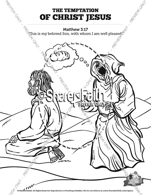 520x673 Matthew 4 Jesus Tempted Sunday School Coloring Pages Sunday