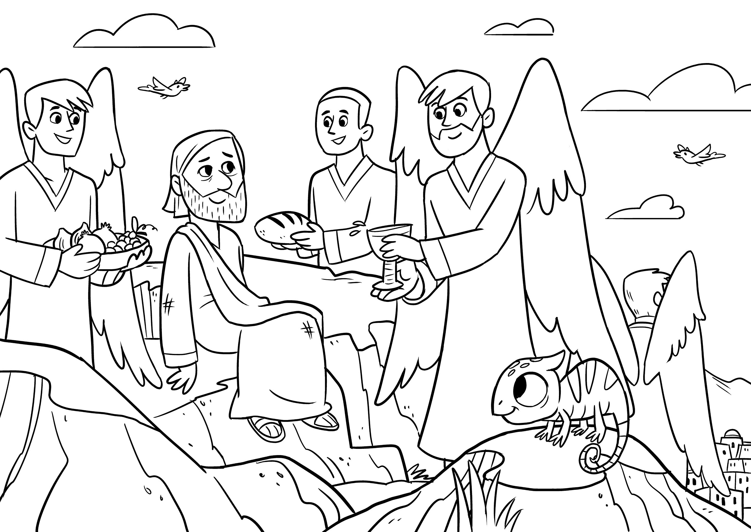 2918x2067 Best Of Coloring Page Jesus In The Desert