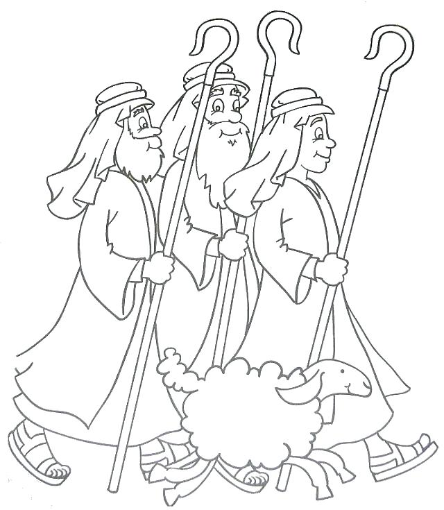 640x735 Jesus The Good Shepherd Coloring Pages Also Shepherd Boy Coloring