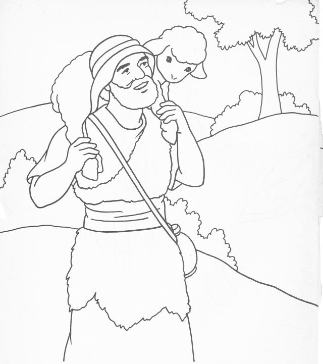 640x721 Jesus The Good Shepherd Colouring Pages