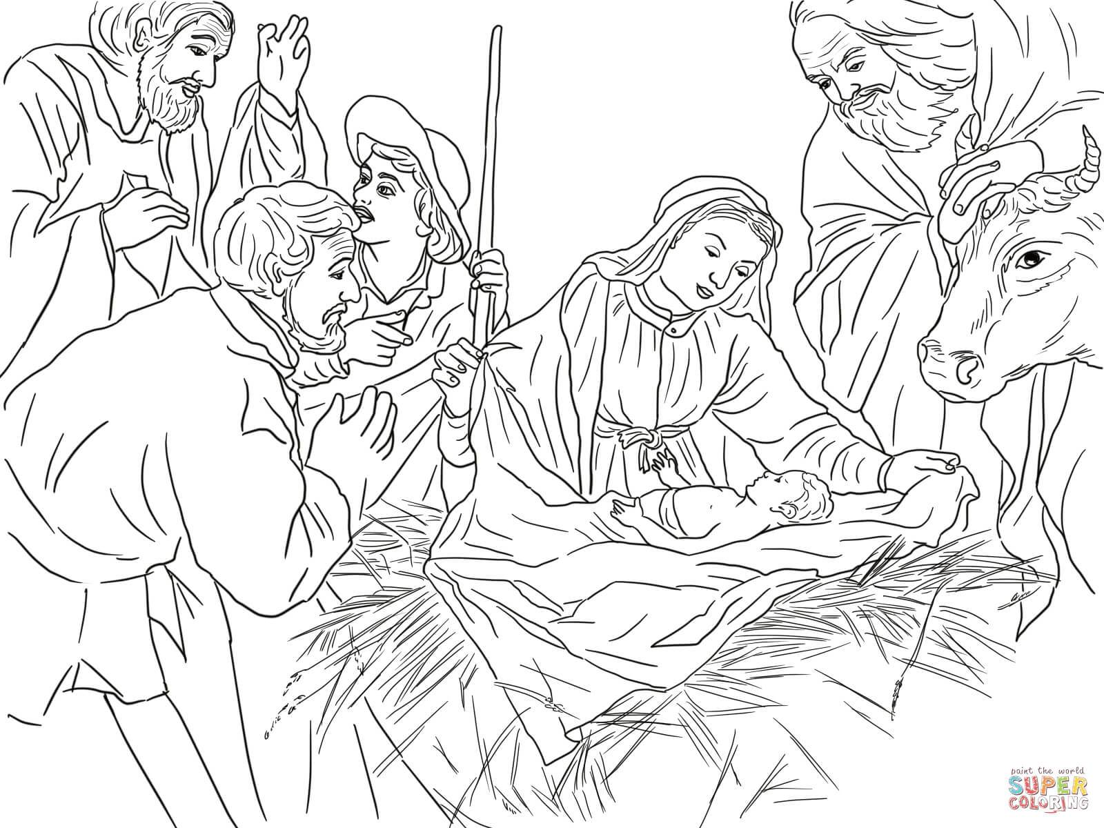 1600x1200 Fascinating Adoration Of The Coloring Page Printable Jesus Good