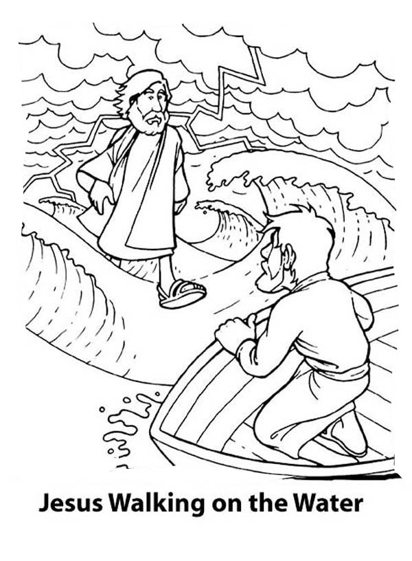 600x816 Jesus Walks On Water Coloring Pages Can Walk On The Water Is