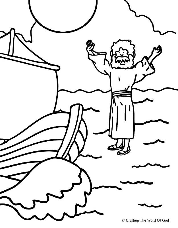 626x800 Jesus Walks On Water Coloring Page Crafting The Word Of God