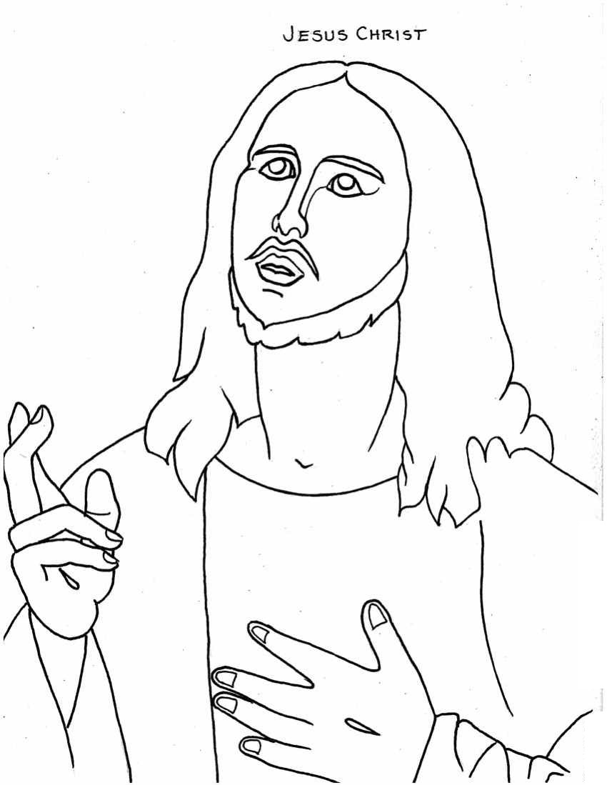 850x1099 Reduced Jesus Christ Coloring Pages Printable For Kids