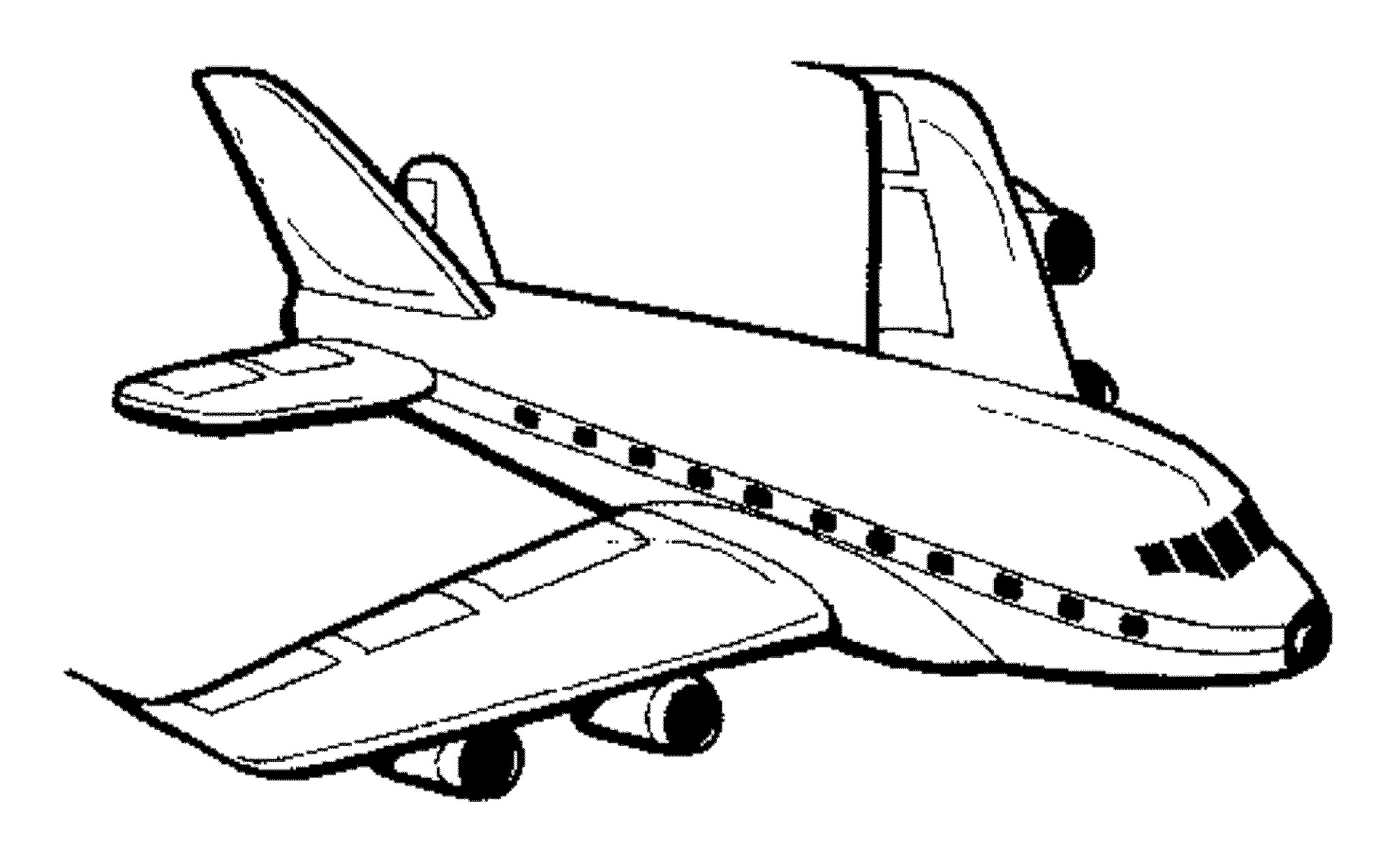 2000x1244 Jet Airplane Coloring Page Pages