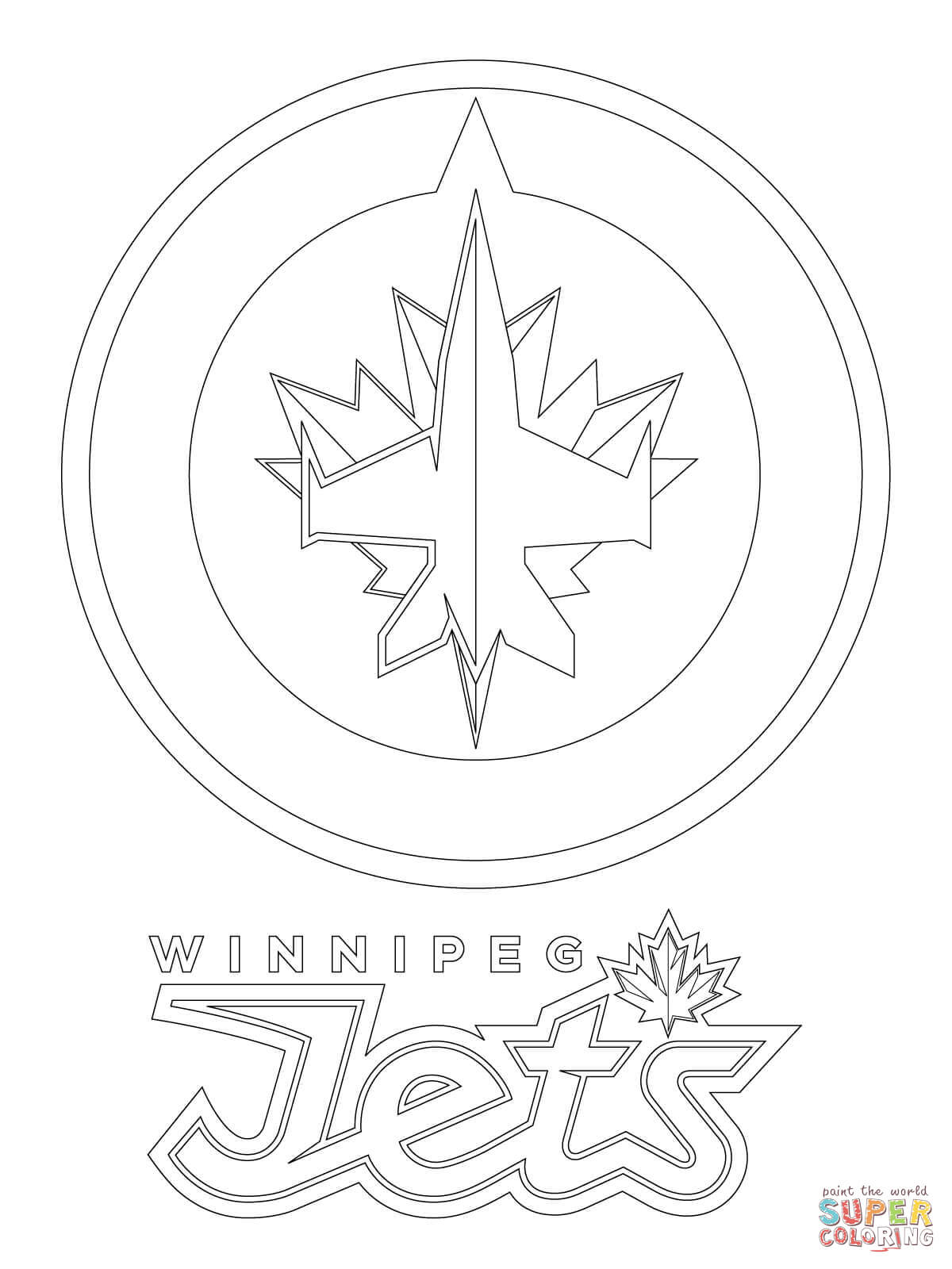 1200x1600 Value Jets Logo Coloring Page Winnipeg Free Printable Pages