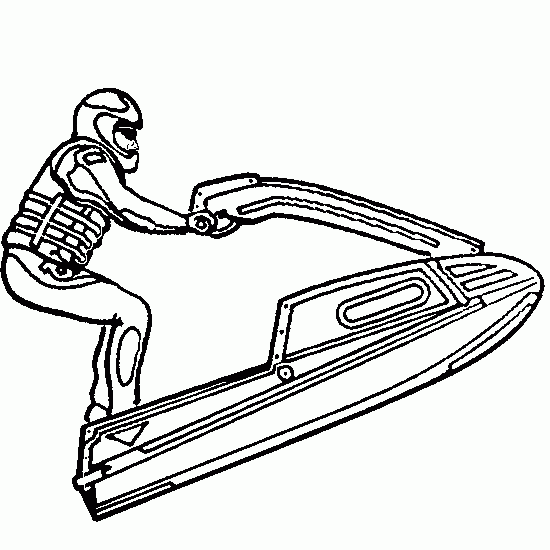550x550 Jet Ski Seadoo (Transportation) Printable Coloring Pages