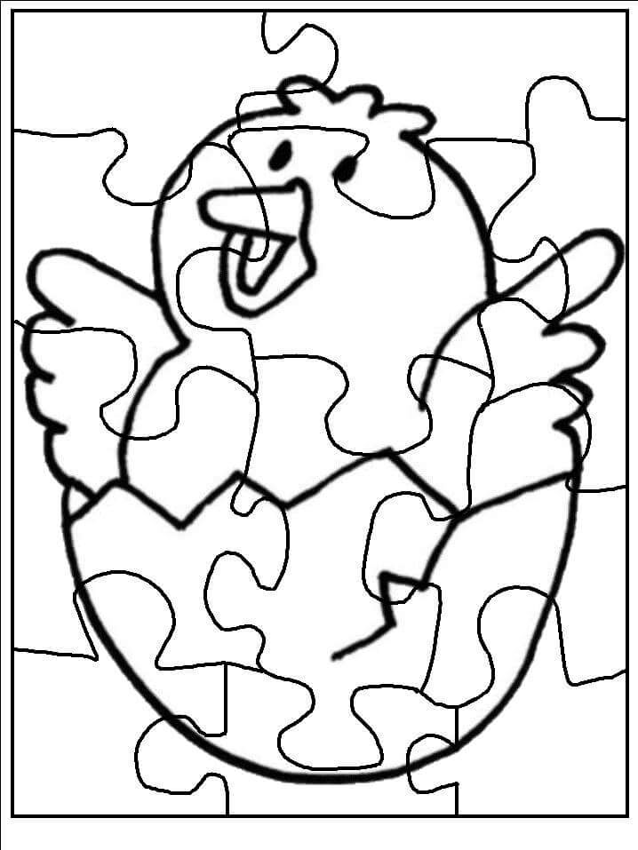 718x957 Puzzles To Color Puzzle Coloring Pages To Print Chick 2 Preschool
