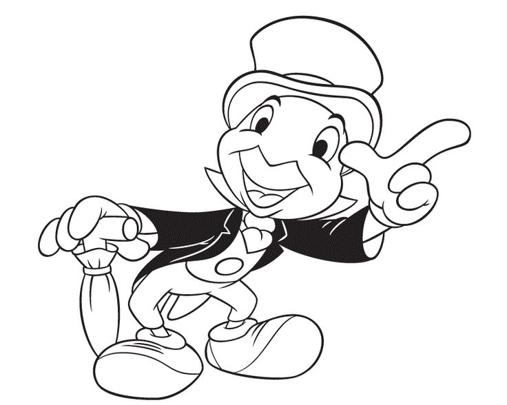 Jiminy Cricket Coloring Pages