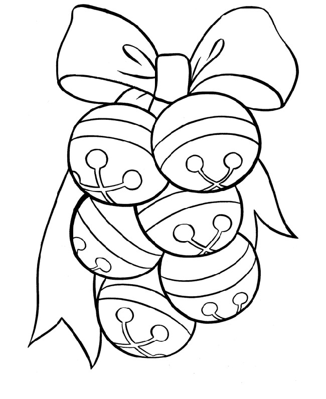 650x796 Christmas Sleigh Bells Coloring Page