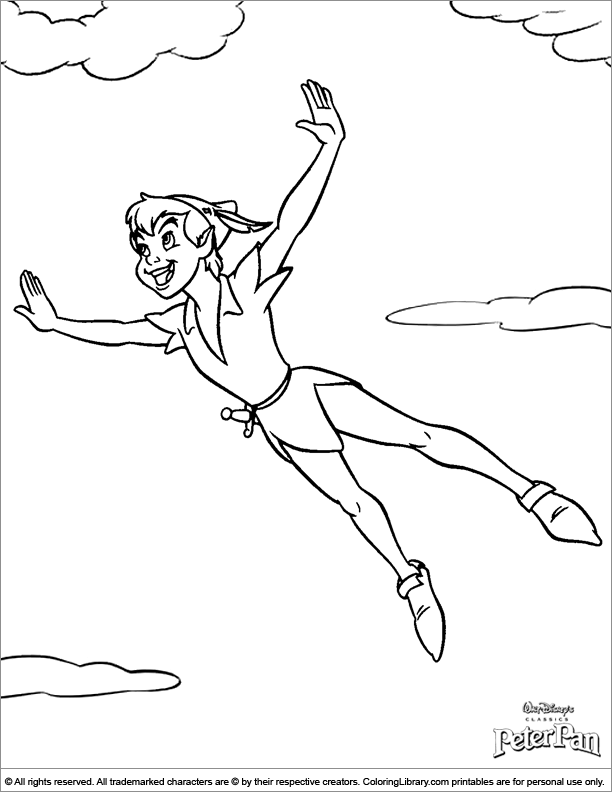 612x792 Peter Pan Coloring Pages
