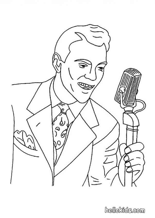 602x850 60's Singer Coloring Page. Amazing Way For Kids To Discover Job